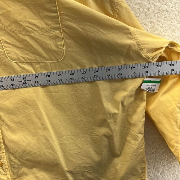 TopShop Shirt Womens‎ Small Yellow Poplin Button Down Oversized Long Sleeve - Picture 5 of 8